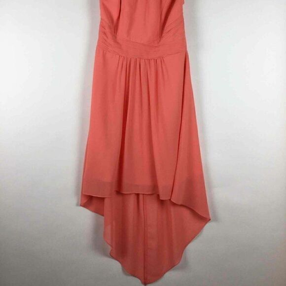 Minuet Coral Halter High Low Dress Size M - Picture 3 of 5
